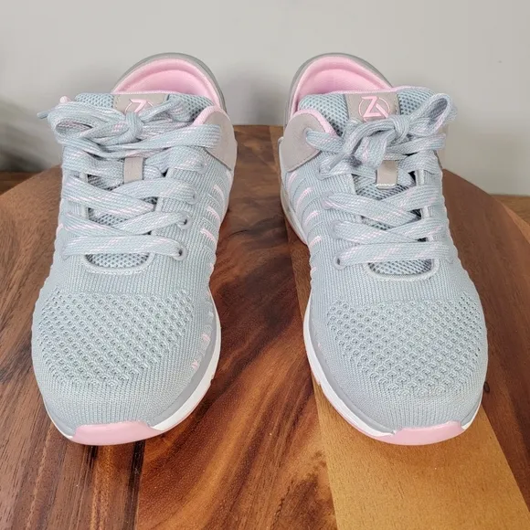 NEW Zeba Shoes Rose Gray Women's Hands Free Sneakers Size 8.5 Extra Wide