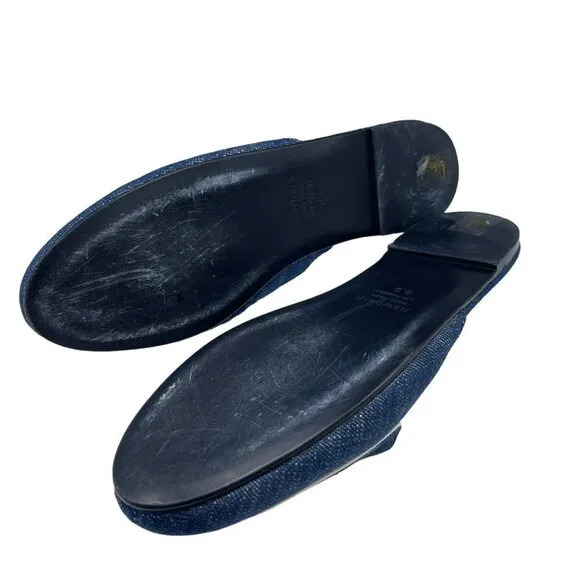 Newbark Slip On Mules Denim Blue Size 8.5