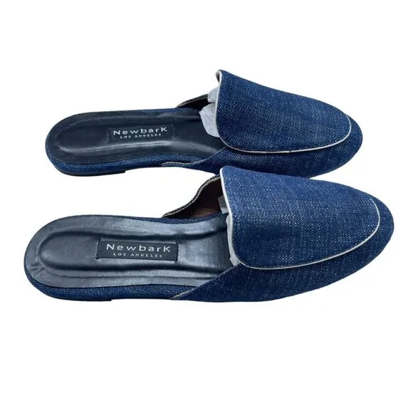 Newbark Slip On Mules Denim Blue Size 8.5