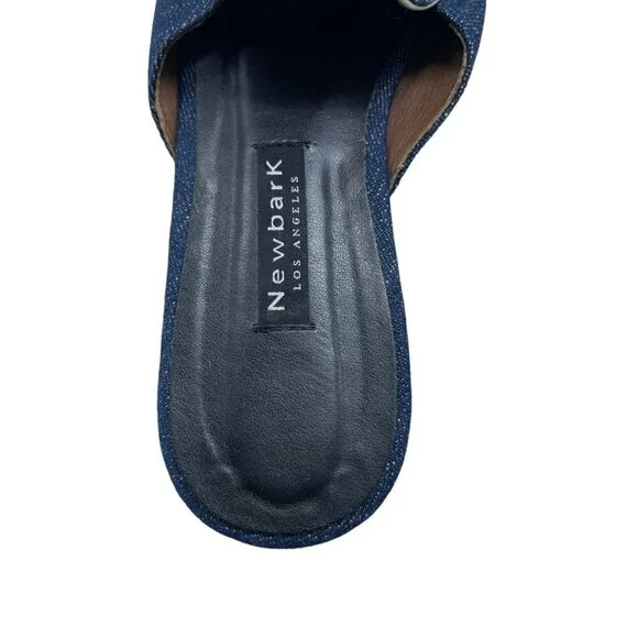 Newbark Slip On Mules Denim Blue Size 8.5
