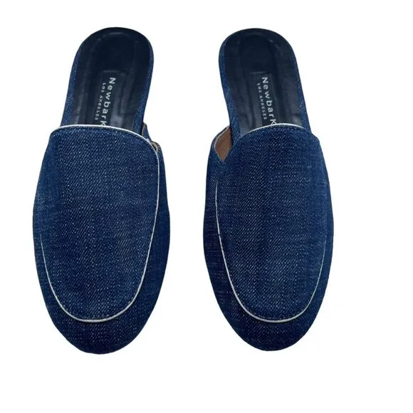 Newbark Slip On Mules Denim Blue Size 8.5