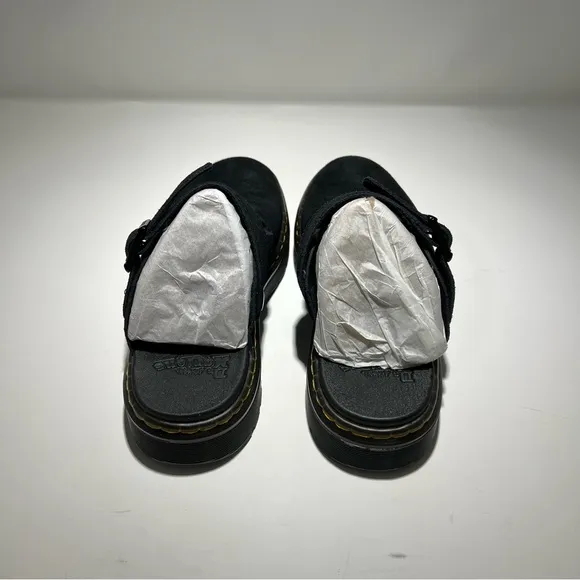 [NEW/BNIB] Dr Martens Black Carlson Suede Leather Slingback Slip On Mules US W8