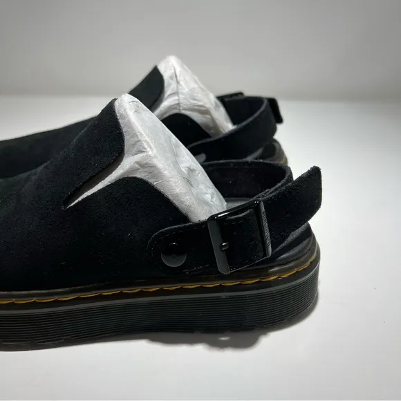 [NEW/BNIB] Dr Martens Black Carlson Suede Leather Slingback Slip On Mules US W8