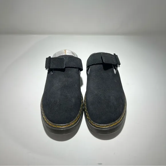 [NEW/BNIB] Dr Martens Black Carlson Suede Leather Slingback Slip On Mules US W8