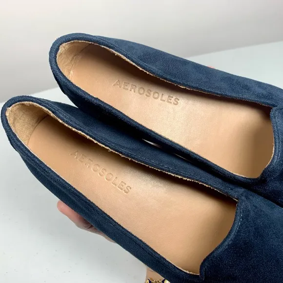 NIB Aerosoles Sz 6.5W Women's Betunia Soft Loafer Flat in Navy