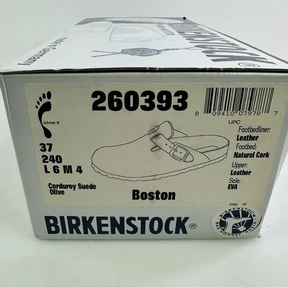 NIB Birkenstock Women's Olive Green Boston 25th Anniversary Clogs - Size 6