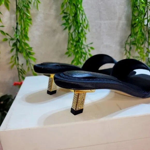 NIB Good American Shoes Good American Kickstand Slide Sandal Mules
