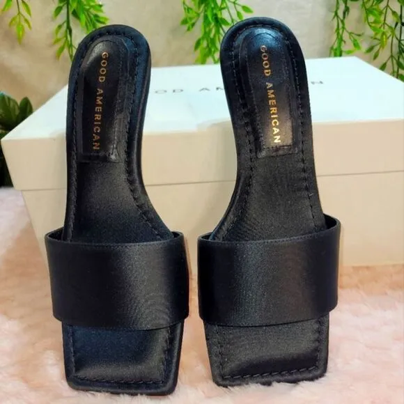 NIB Good American Shoes Good American Kickstand Slide Sandal Mules