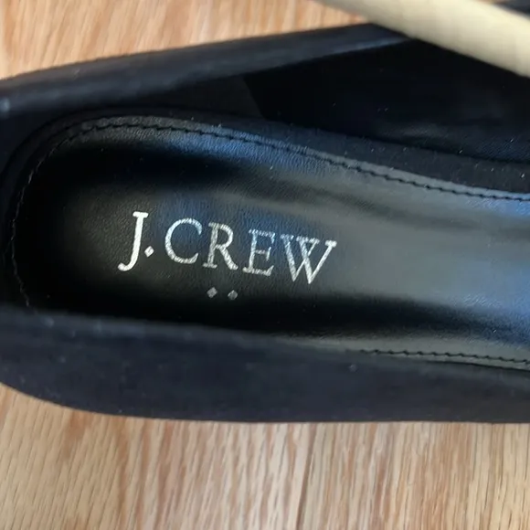 NIB! J . Crew outlet women’s SZ 9 , black crystal bow kitten heels.