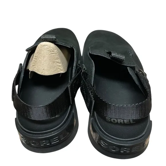 NIB SOREL Women’s Black Suede Viibe Clogs Size 9