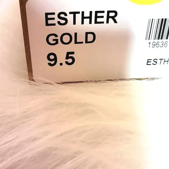 NIB STEVE MADDEN GOLD ESTHER BLOCK MULES 7.5 9.5