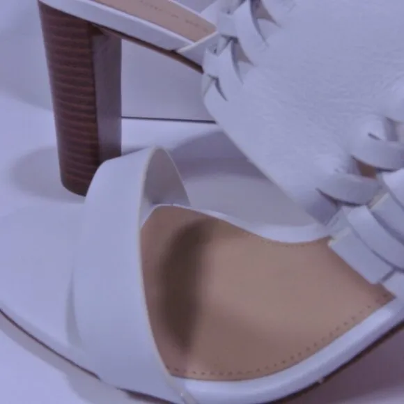 NIB Veronica Beard Women's Georgie Leather Sandal Mules 7.5 8.5 NIB 350 White