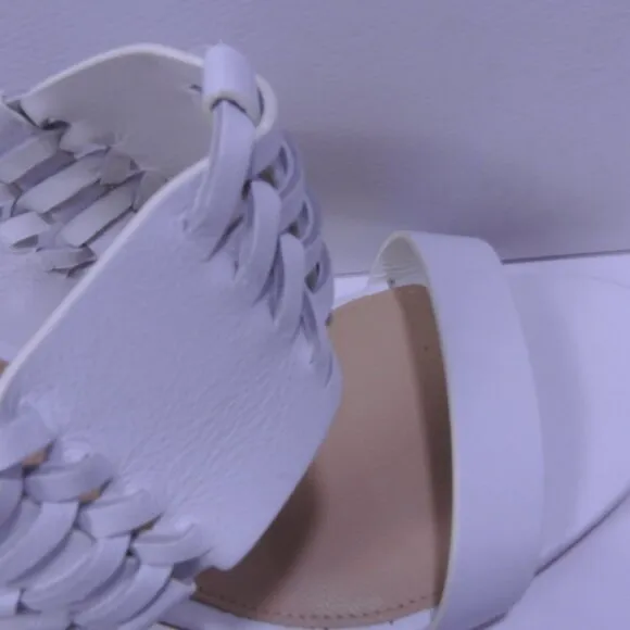 NIB Veronica Beard Women's Georgie Leather Sandal Mules 7.5 8.5 NIB 350 White