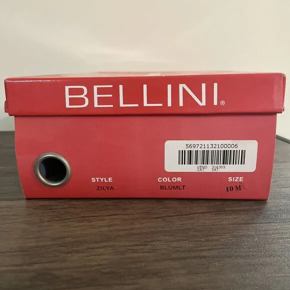 NIB Vintage Bellini Zilya Genuine Snake &amp; Leather Navy Blue Turquoise Womens 10M