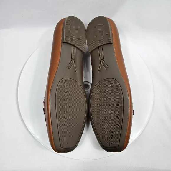 NIB Vionic Hayes Skimmers Ballet Flat Loafer Slip-On VioMotion Leather Tan 8.5