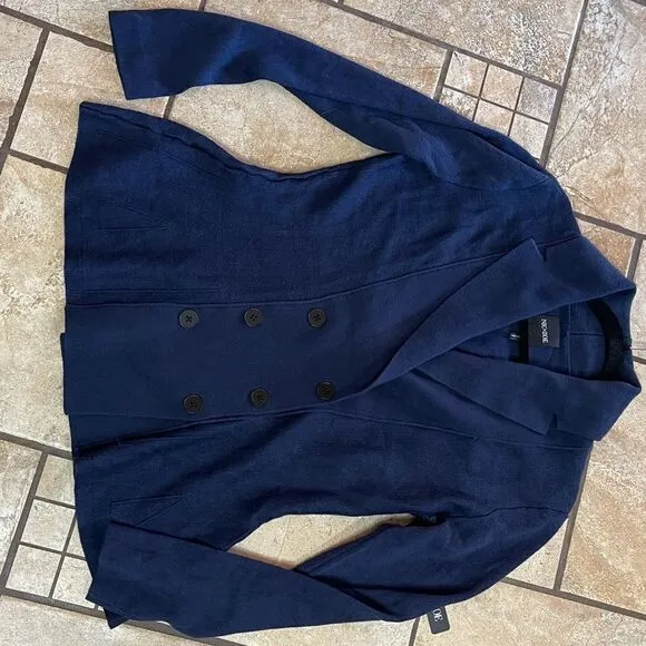 NIC   Zoe Double breasted blazer indigo navy blue Size M  Retail $178