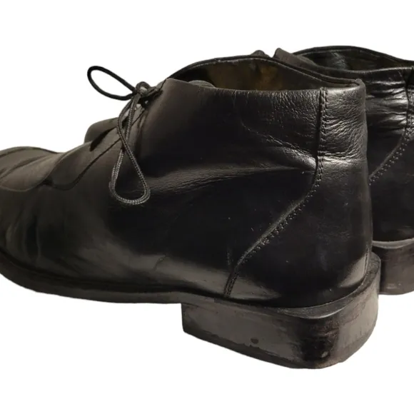 NICE! Men's PSF Shoes FRATELLI Split Toe Oxfords 12 M Black Leather