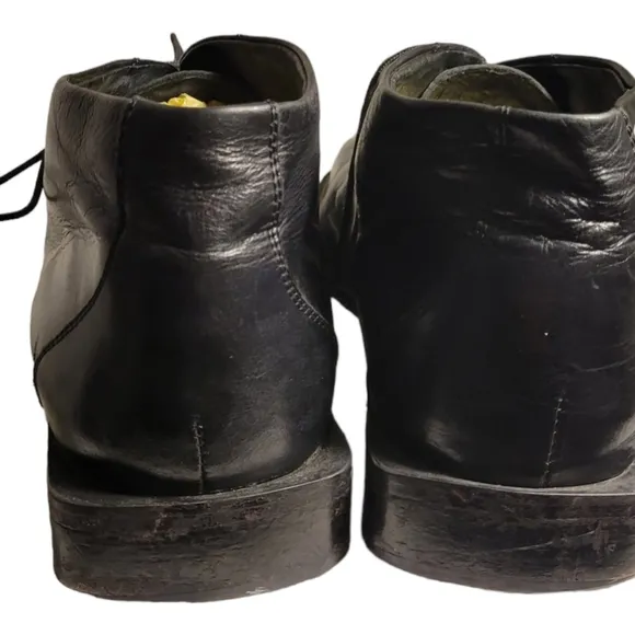 NICE! Men's PSF Shoes FRATELLI Split Toe Oxfords 12 M Black Leather