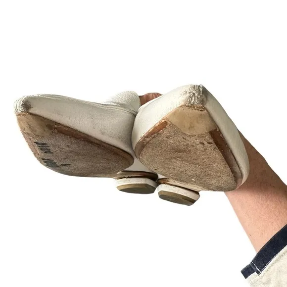 Nicholas Kirkwood white mules size 38.5 EU