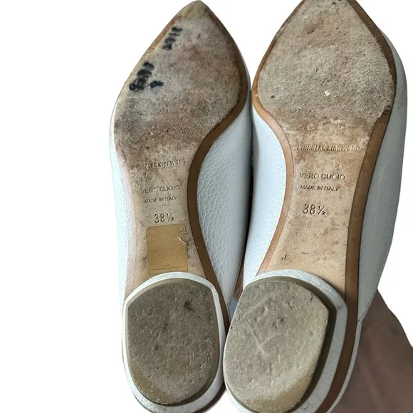Nicholas Kirkwood white mules size 38.5 EU
