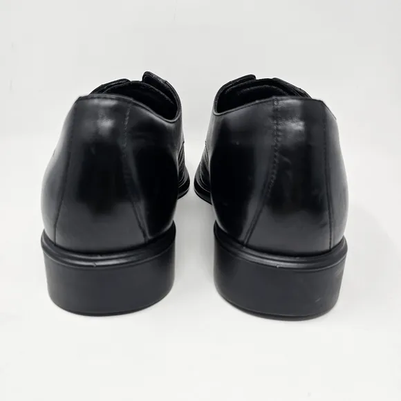 Niel M Black Leather President Oxfords Mens Size 9 D Lace Up Split Toe Shoes