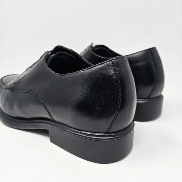 Niel M Black Leather President Oxfords Mens Size 9 D Lace Up Split Toe Shoes