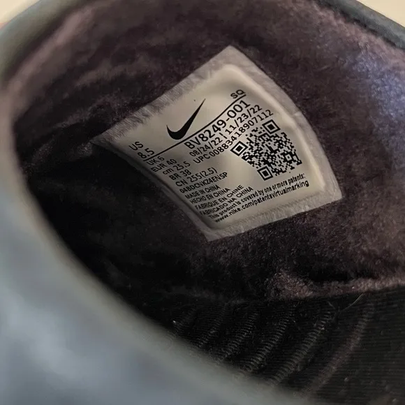 Nike Air Force 1 Lover XX Sneaker Loafers Clogs Black Purple Size 8.5