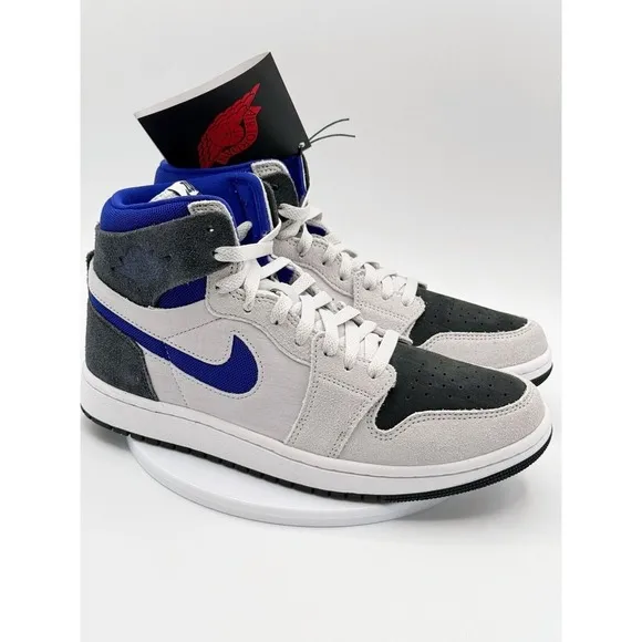 Nike Air Jordan 1 High Zoom Shoes Size 9.5 Womens Grey‎ Concord NEW DV1305-040