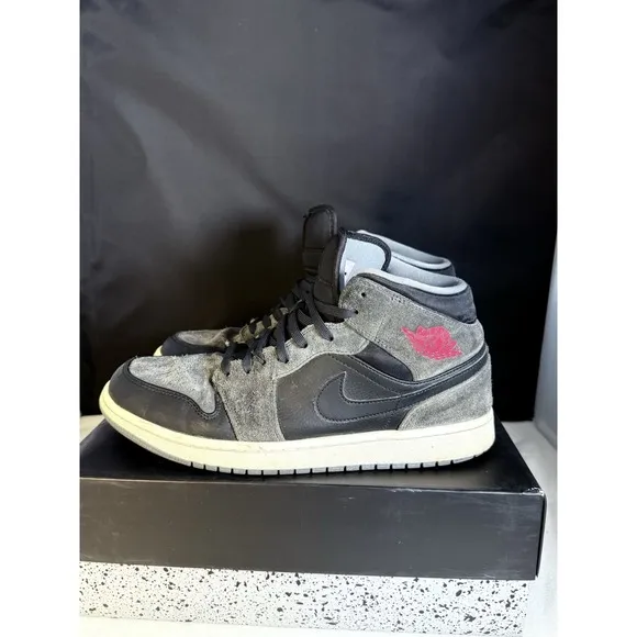 Nike Air Jordan 1 Mid Anthracite 554724-018 Shoes Sneaker Mens 10.5 US 44.5 EU