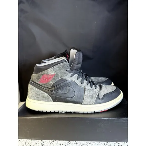 Nike Air Jordan 1 Mid Anthracite 554724-018 Shoes Sneaker Mens 10.5 US 44.5 EU