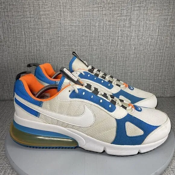Nike Air Max 270 Futura Mens Running Shoes AO1569-100 White Blue Orange 9.5