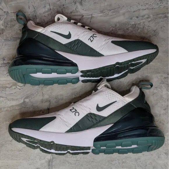 Nike Air Max 270 Women's 9.5 White Vintage Green Bicoastal Shoes HQ3421-100