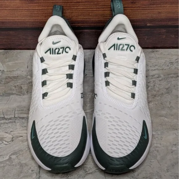 Nike Air Max 270 Women's 9.5 White Vintage Green Bicoastal Shoes HQ3421-100