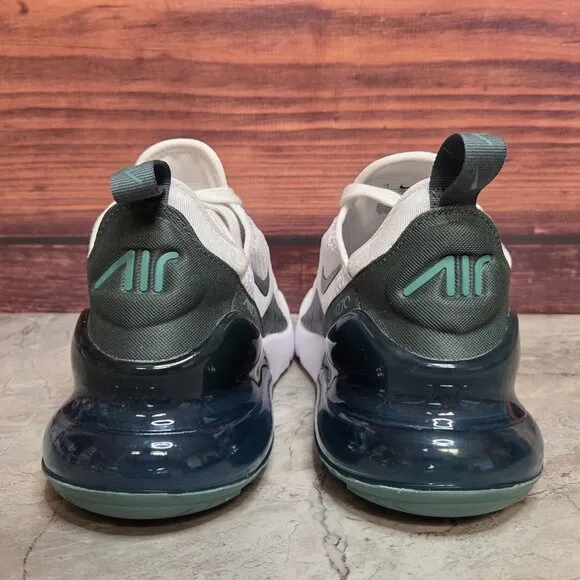 Nike Air Max 270 Women's 9.5 White Vintage Green Bicoastal Shoes HQ3421-100