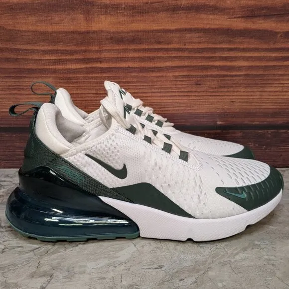 Nike Air Max 270 Women's 9.5 White Vintage Green Bicoastal Shoes HQ3421-100