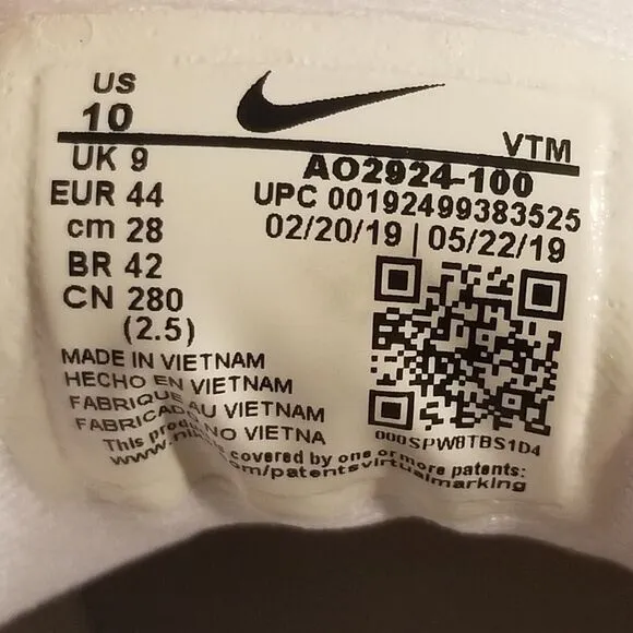 Nike Air Max 720 Men's Size 10 White Running Shoes Sneakers  AO2924-100