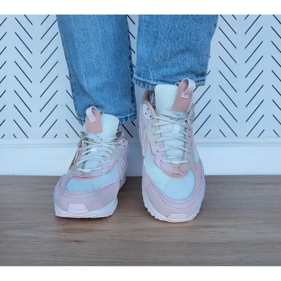 ⭐Nike Air Max 90 Futura Women Shoes Sz 7.5 Barley Rose Pink Sneakers DM9922-104