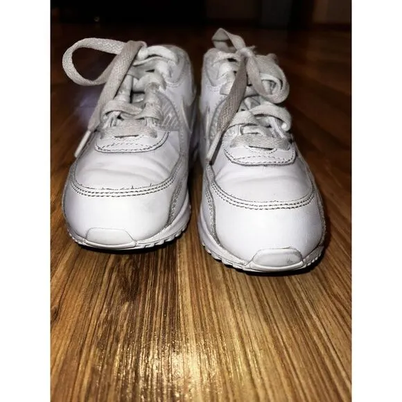 Nike Air Max 90 LTR Little Boys Y2K Running Shoes Size 13C Triple White 13