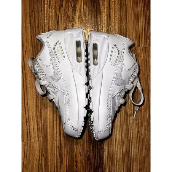 Nike Air Max 90 LTR Little Boys Y2K Running Shoes Size 13C Triple White 13
