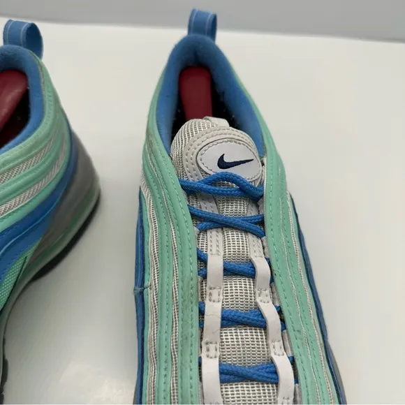 Nike Air Max 97 Mens 9.5 NikeID Shoes Sneaker Retro Running Blue/Teal DJ3181-991