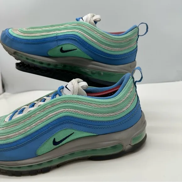 Nike Air Max 97 Mens 9.5 NikeID Shoes Sneaker Retro Running Blue/Teal DJ3181-991