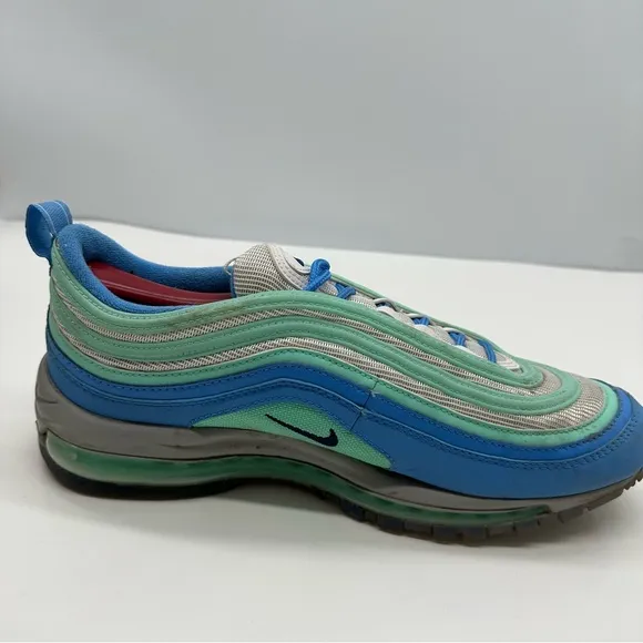 Nike Air Max 97 Mens 9.5 NikeID Shoes Sneaker Retro Running Blue/Teal DJ3181-991