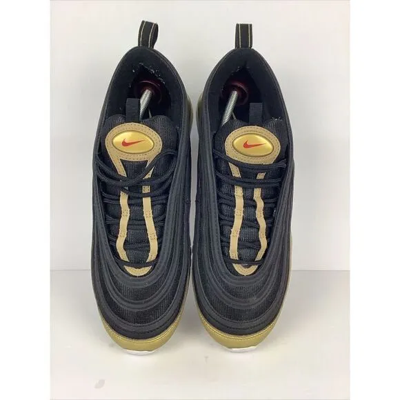 Nike Air Max 97 OG Shoes Metallic Gold Varsity Red White DM0028-700 Men's 9.5