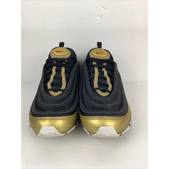 Nike Air Max 97 OG Shoes Metallic Gold Varsity Red White DM0028-700 Men's 9.5