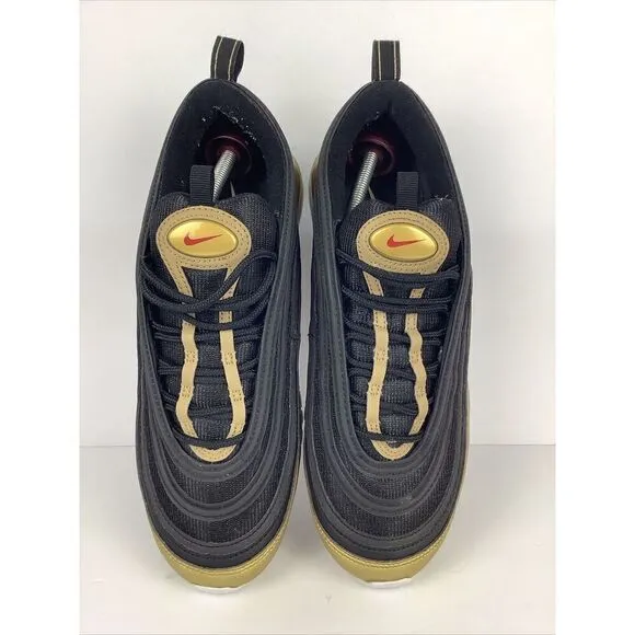 Nike Air Max 97 OG Shoes Metallic Gold Varsity Red White DM0028-700 Men's 9.5