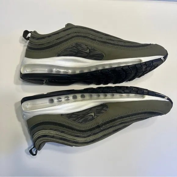 Nike Air Max 97 Tiger Camo Olive AQ4132-200 Size 10 Sneakers Shoes