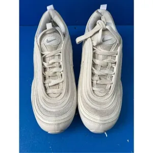Nike Air Max 97 Triple White Ice Running Sneaker Shoes 921826-101 Mens Size 8