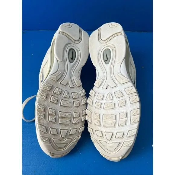 Nike Air Max 97 Triple White Ice Running Sneaker Shoes 921826-101 Mens Size 8