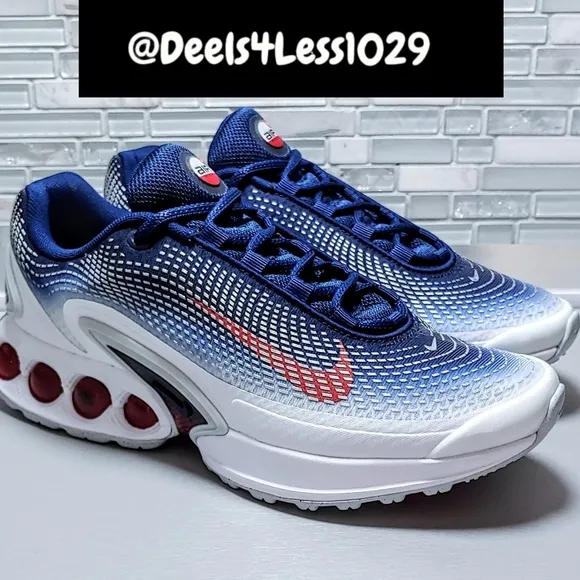 Nike Air Max DN Running Mens Size 7/Womens 8.5 Navy Blue White Red
