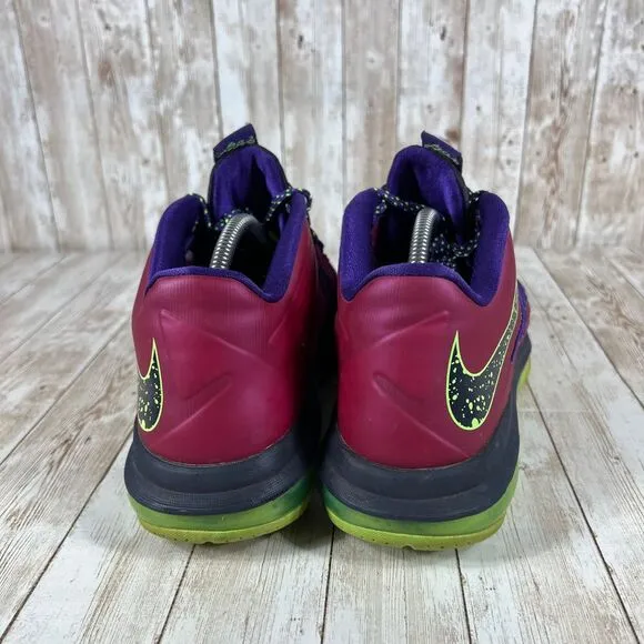 Nike Air Max LeBron X Low Raspberry Red Volt Purple‎ Mens Size 9.5 579765 601